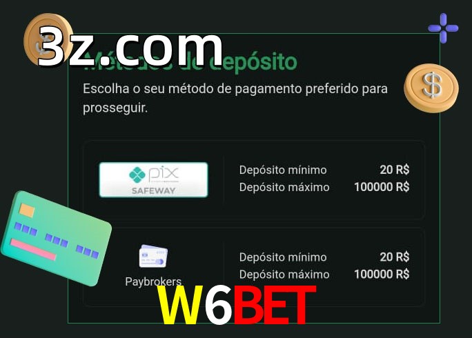 O cassino W6BETbet oferece uma grande variedade de métodos de pagamento